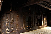 Myanmar - Mandalay, Shwe In Bin Kyaung a wonderful example of the Burmese unique teak architecture and wood-carving art. 